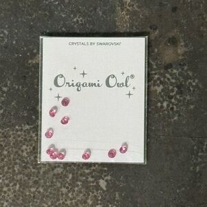 Origami Owl Sparkling Pink Swarovski Crystals